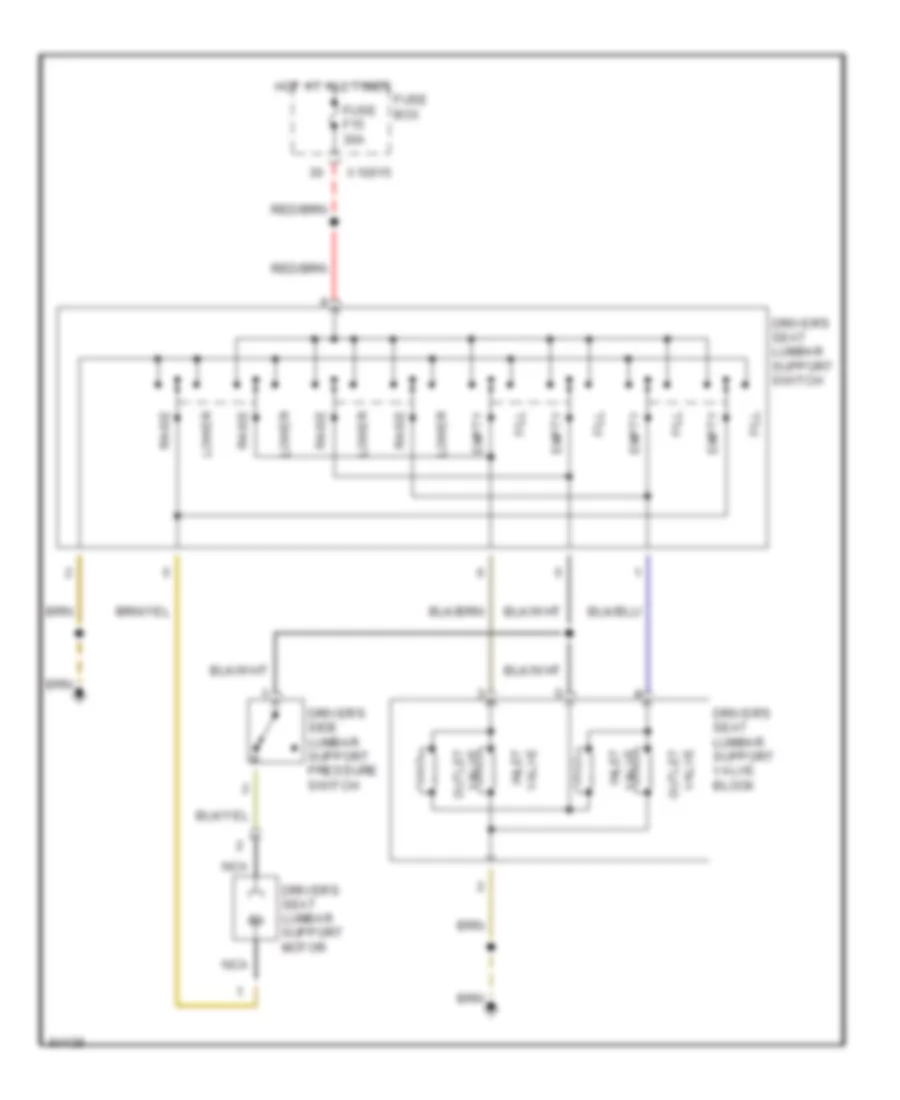 Driver s Lumbar Wiring Diagram for BMW 740iL 1995