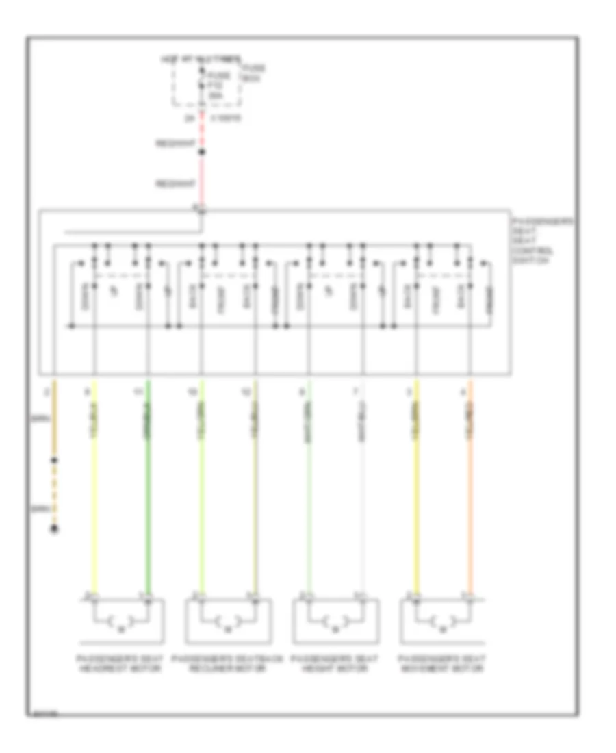 Passenger Seat Wiring Diagram 1 of 2 for BMW 750iL 1995