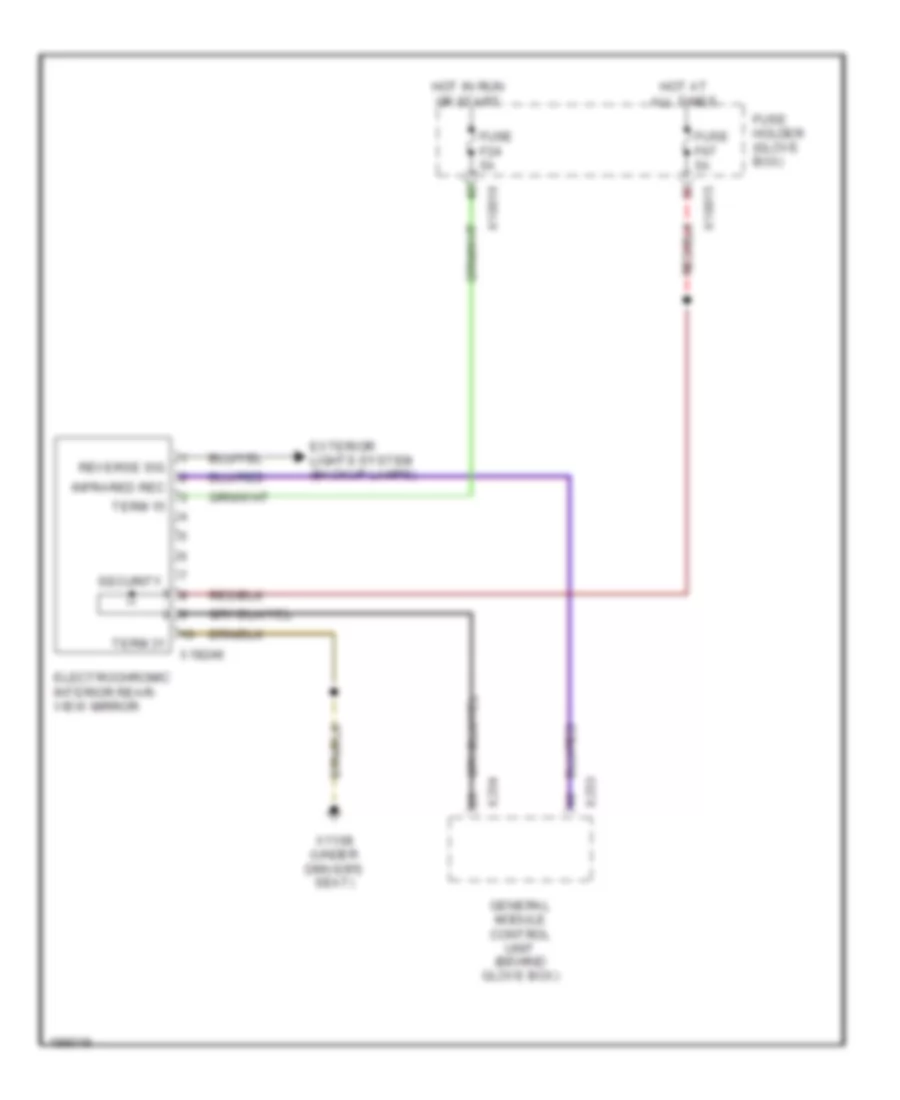 Electrochromic Mirror Wiring Diagram for BMW 330i 2005