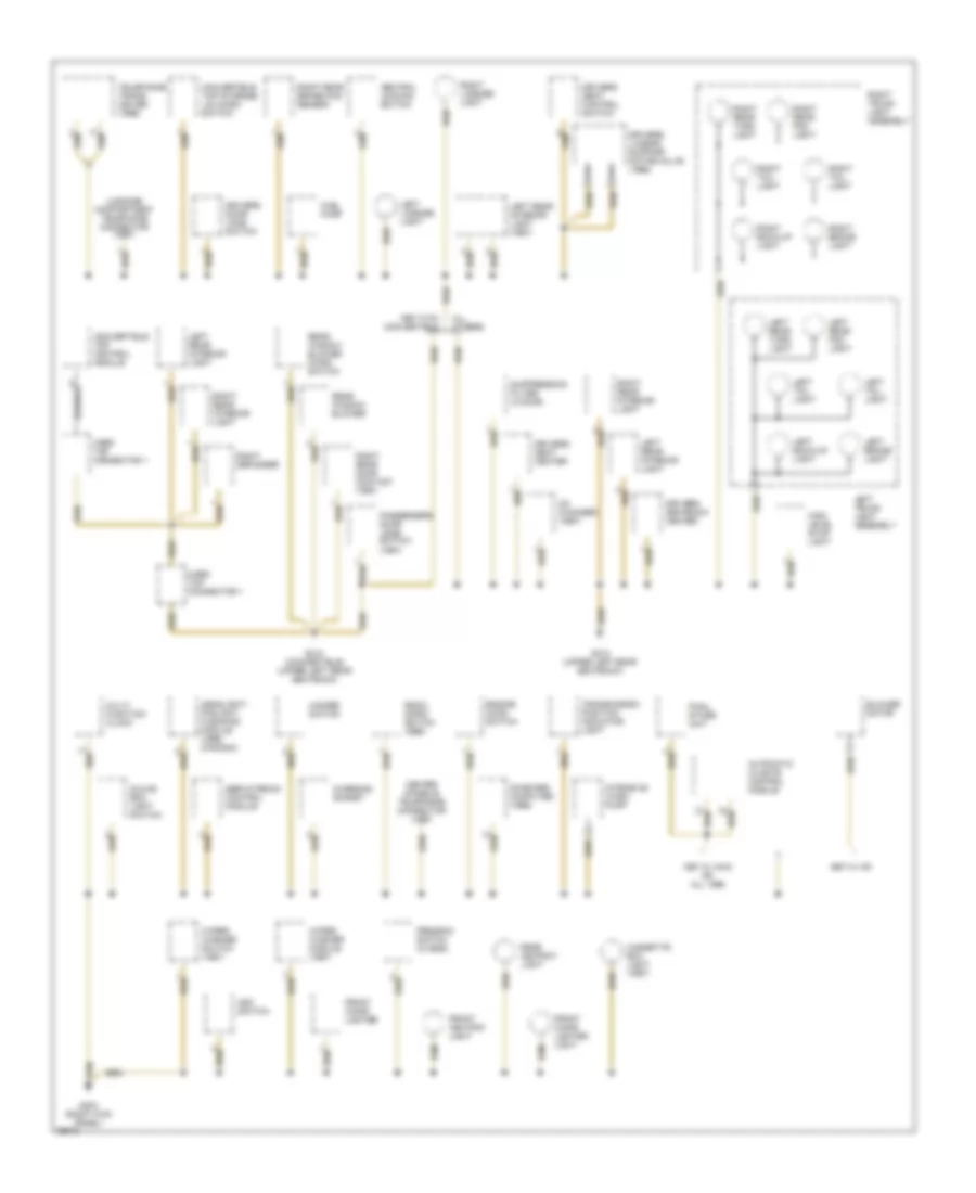Ground Distribution Wiring Diagram (5 of 5) for BMW 318i 1996