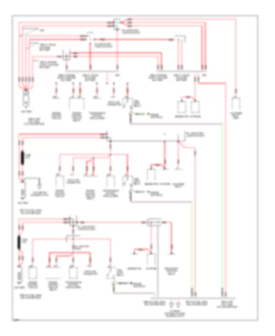 Power Distribution Wiring Diagram 1 of 5 for BMW 318i 1996
