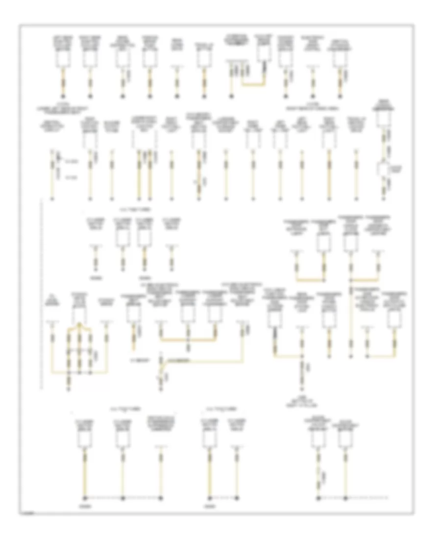 Ground Distribution Wiring Diagram (4 of 6) for BMW X5 35d 2013