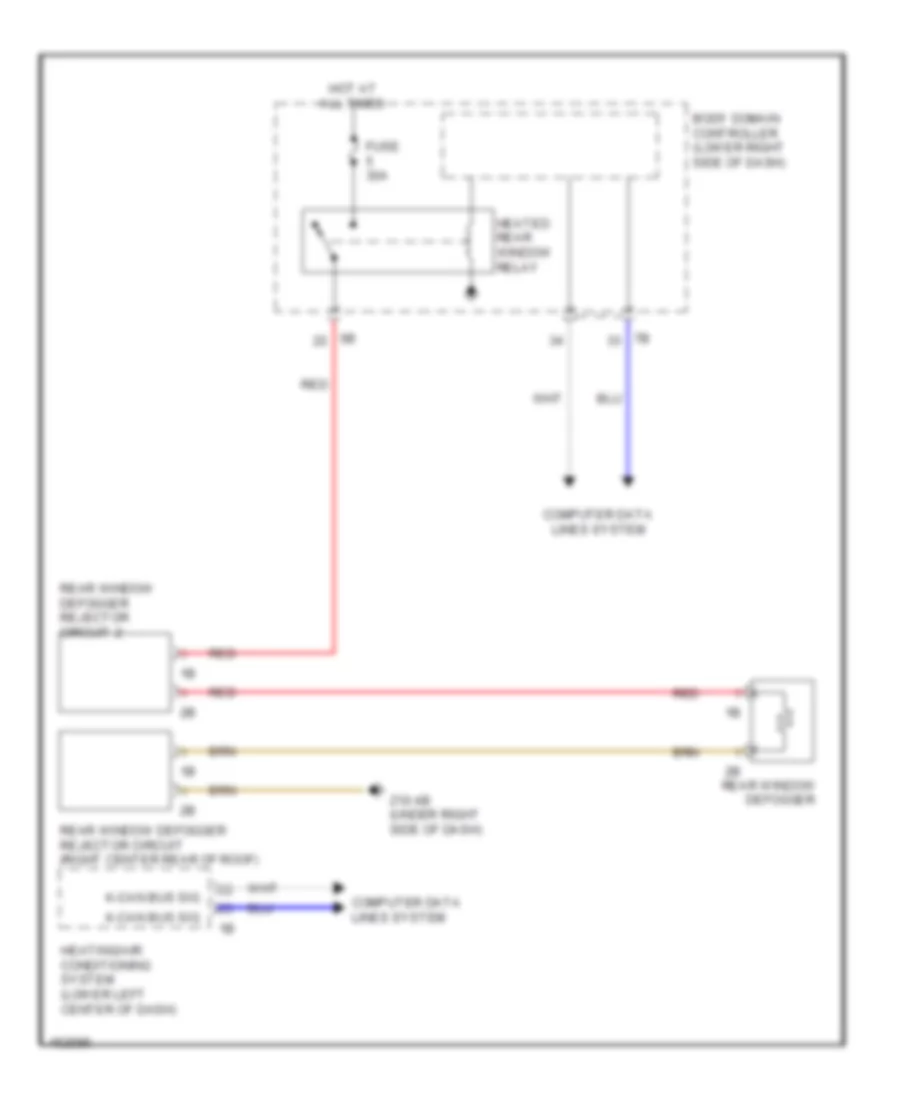 Defoggers Wiring Diagram for BMW i3 2014