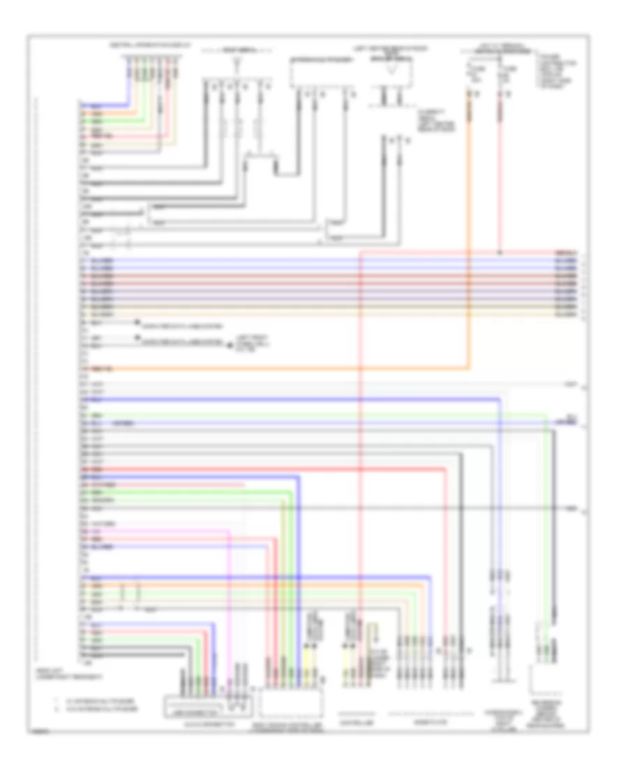 Navigation Wiring Diagram, without HIFI Radio (1 of 2) for BMW i3 2014