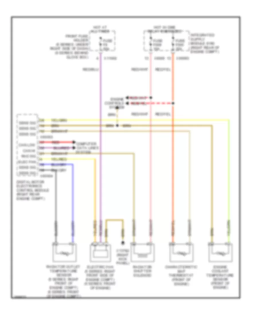 Cooling Fan Wiring Diagram for BMW 650i 2008