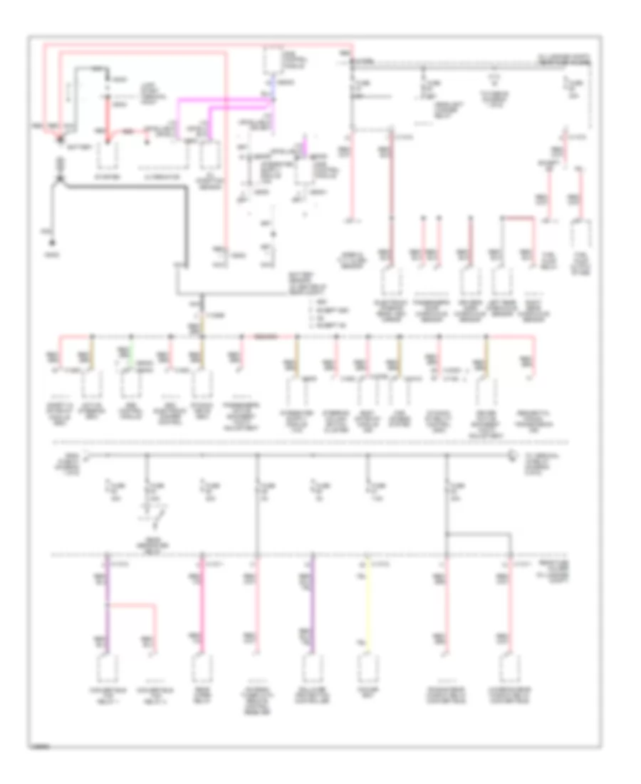 Power Distribution Wiring Diagram 1 of 6 for BMW 650i 2008