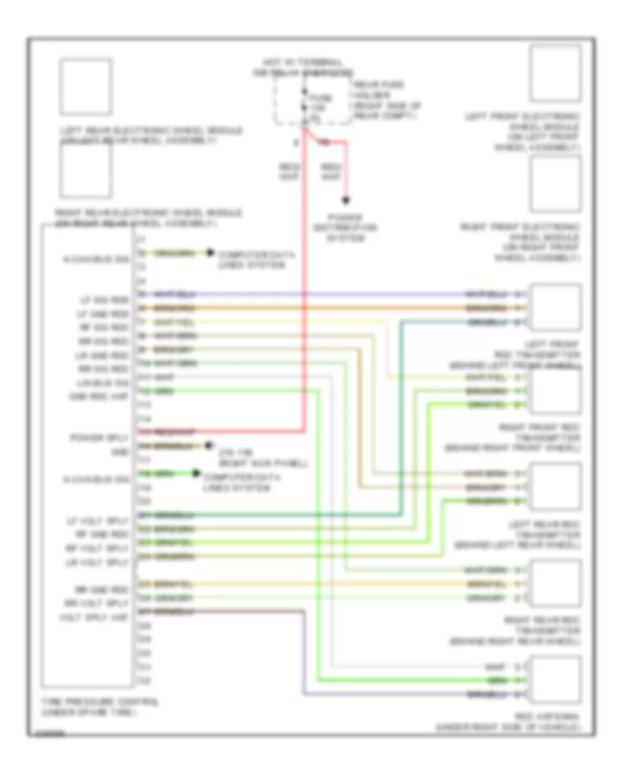 Warning Systems Wiring Diagram for BMW 550i GT 2010