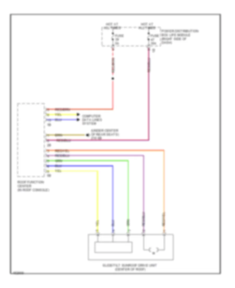 Power TopSunroof Wiring Diagram for BMW i3 Range Extender 2014