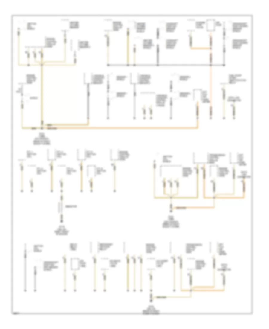 Ground Distribution Wiring Diagram (3 of 5) for BMW 328i 1996
