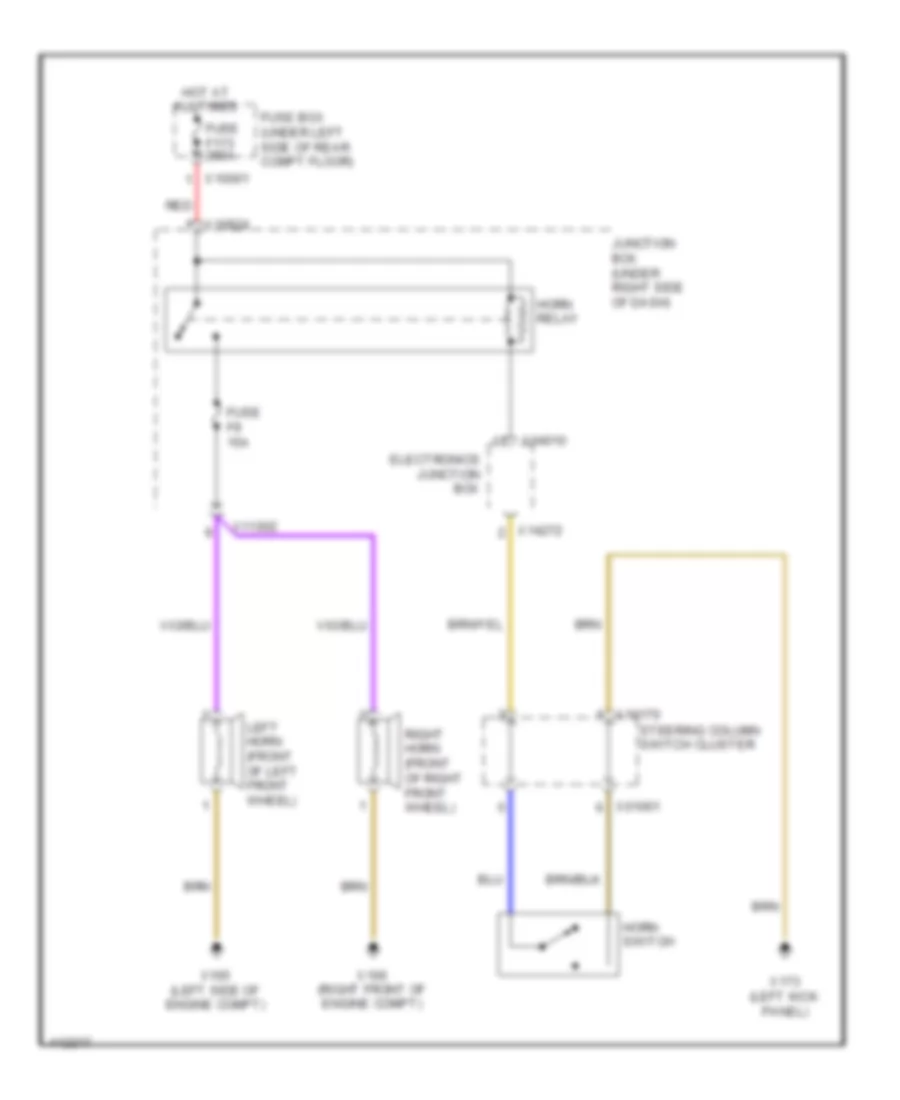 Horn Wiring Diagram for BMW X5 35i Premium 2013