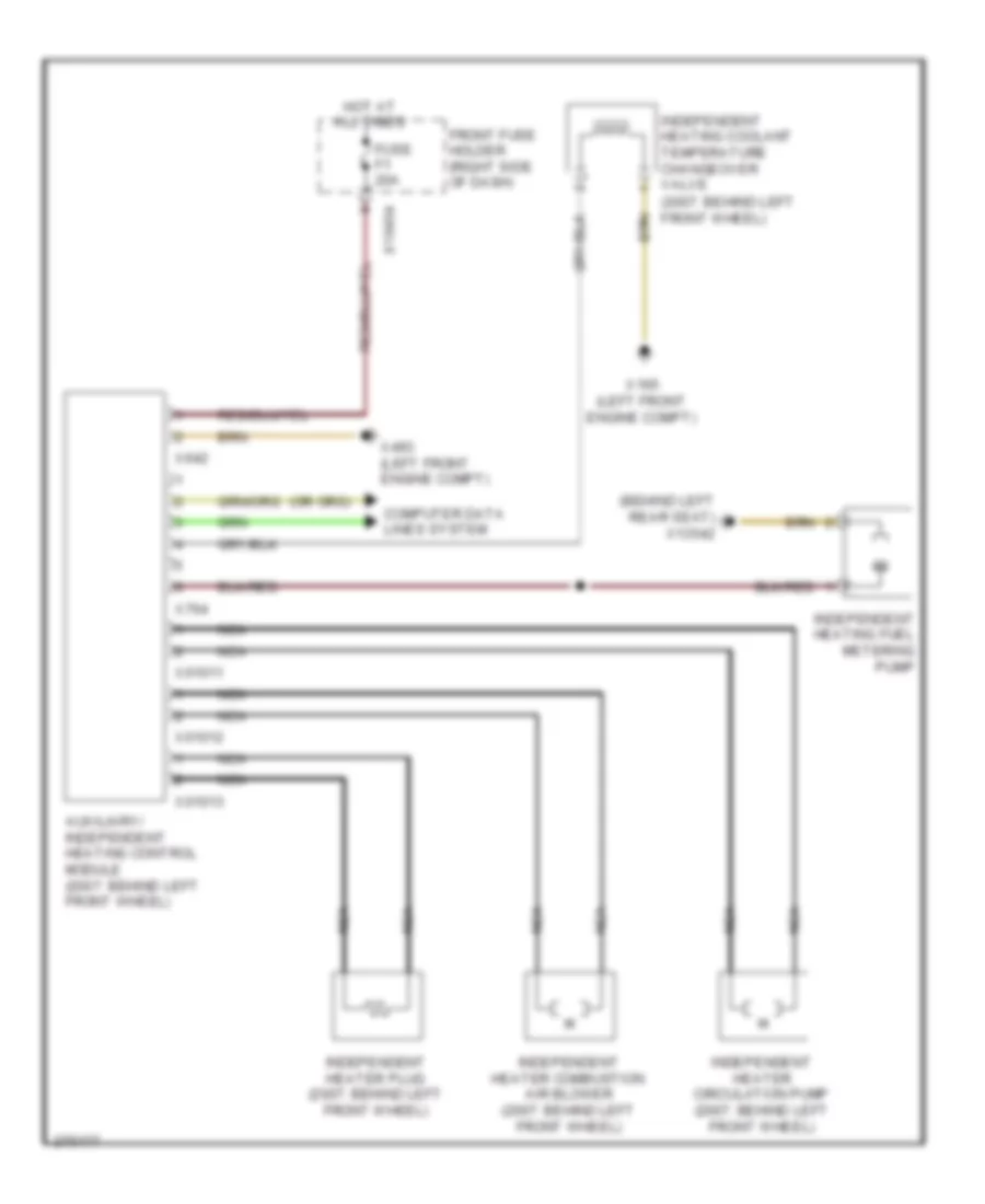 Independent Heating Wiring Diagram for BMW 750Li 2008