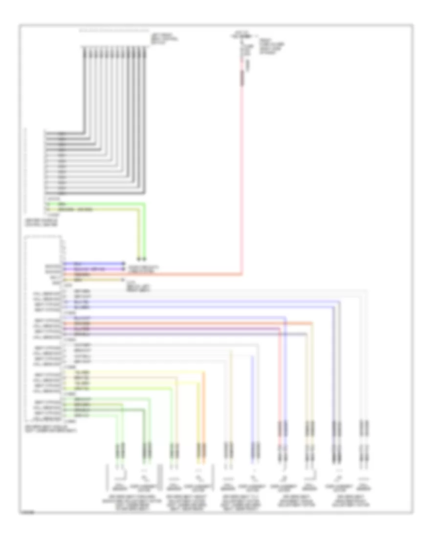 Drivers Memory Seat Wiring Diagram, without Lumbar for BMW 750Li 2008