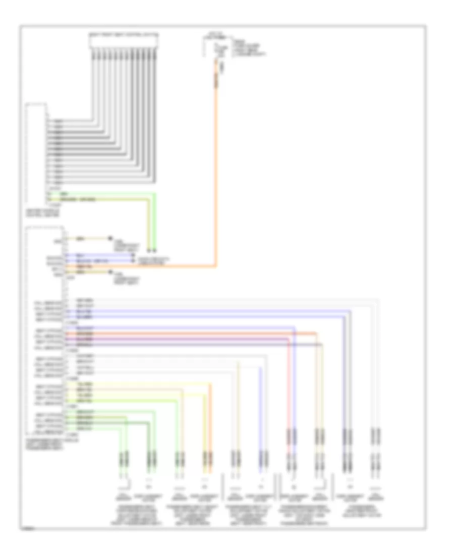 Passengers Memory Seat Wiring Diagram, without Lumbar for BMW 750Li 2008