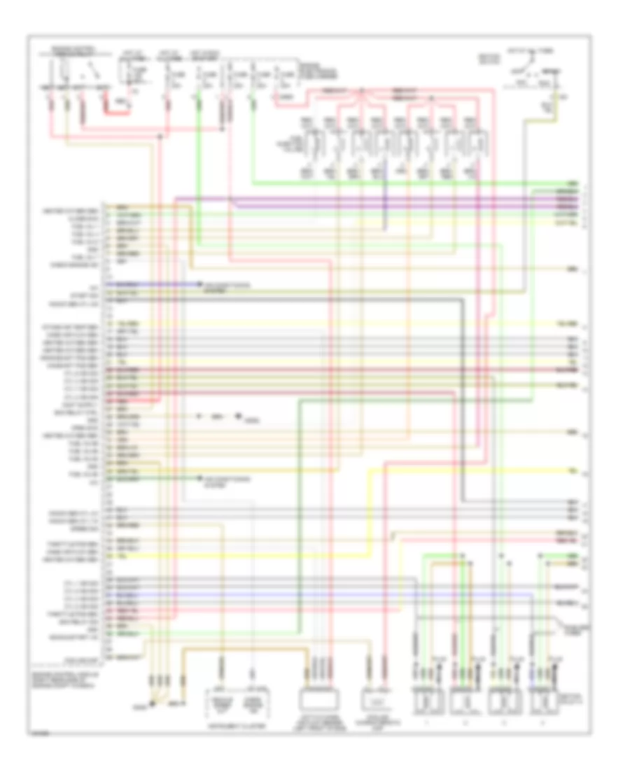 4 4L Engine Performance Wiring Diagram 1 of 3 for BMW 740iL 1996