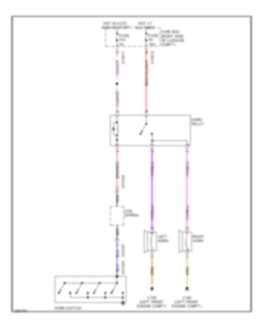 Horn Wiring Diagram for BMW 740iL 1996