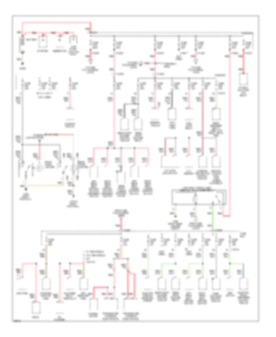 Power Distribution Wiring Diagram 1 of 6 for BMW 740iL 1996