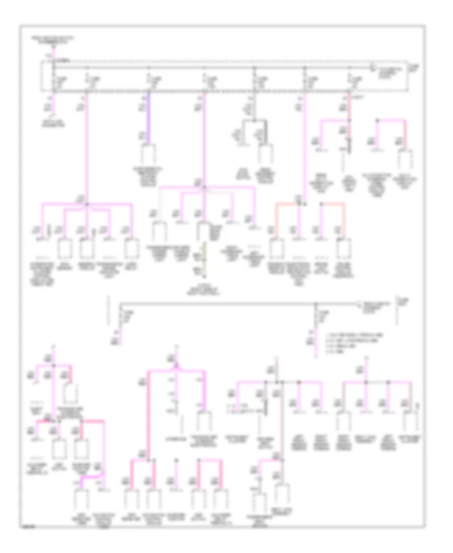 Power Distribution Wiring Diagram (6 of 6) for BMW 740iL 1996