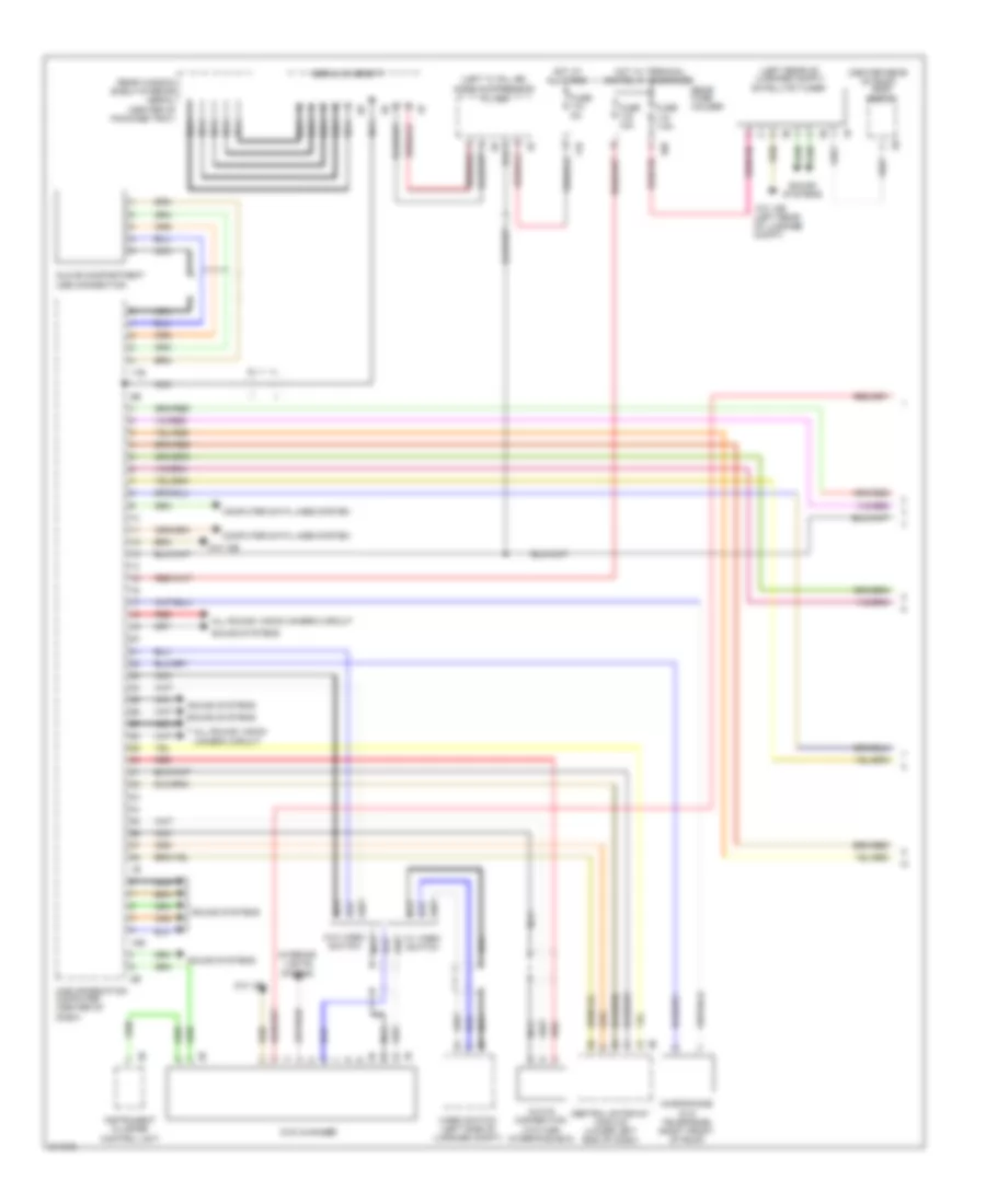 Radio Wiring Diagram, Late Production with CIC (1 of 2) for BMW 750i 2010