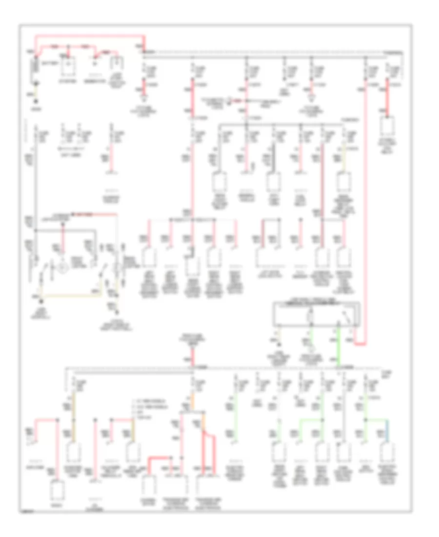 Power Distribution Wiring Diagram 1 of 6 for BMW 750iL 1996