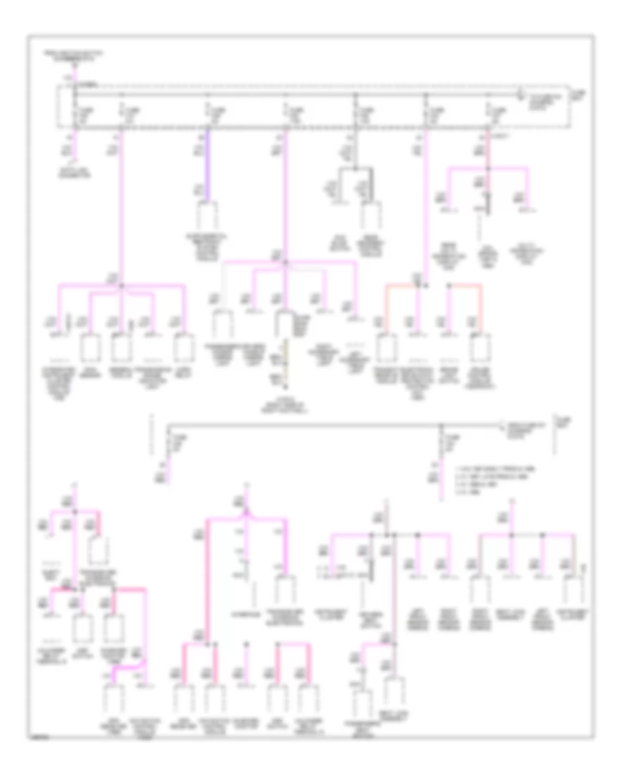 Power Distribution Wiring Diagram 6 of 6 for BMW 750iL 1996