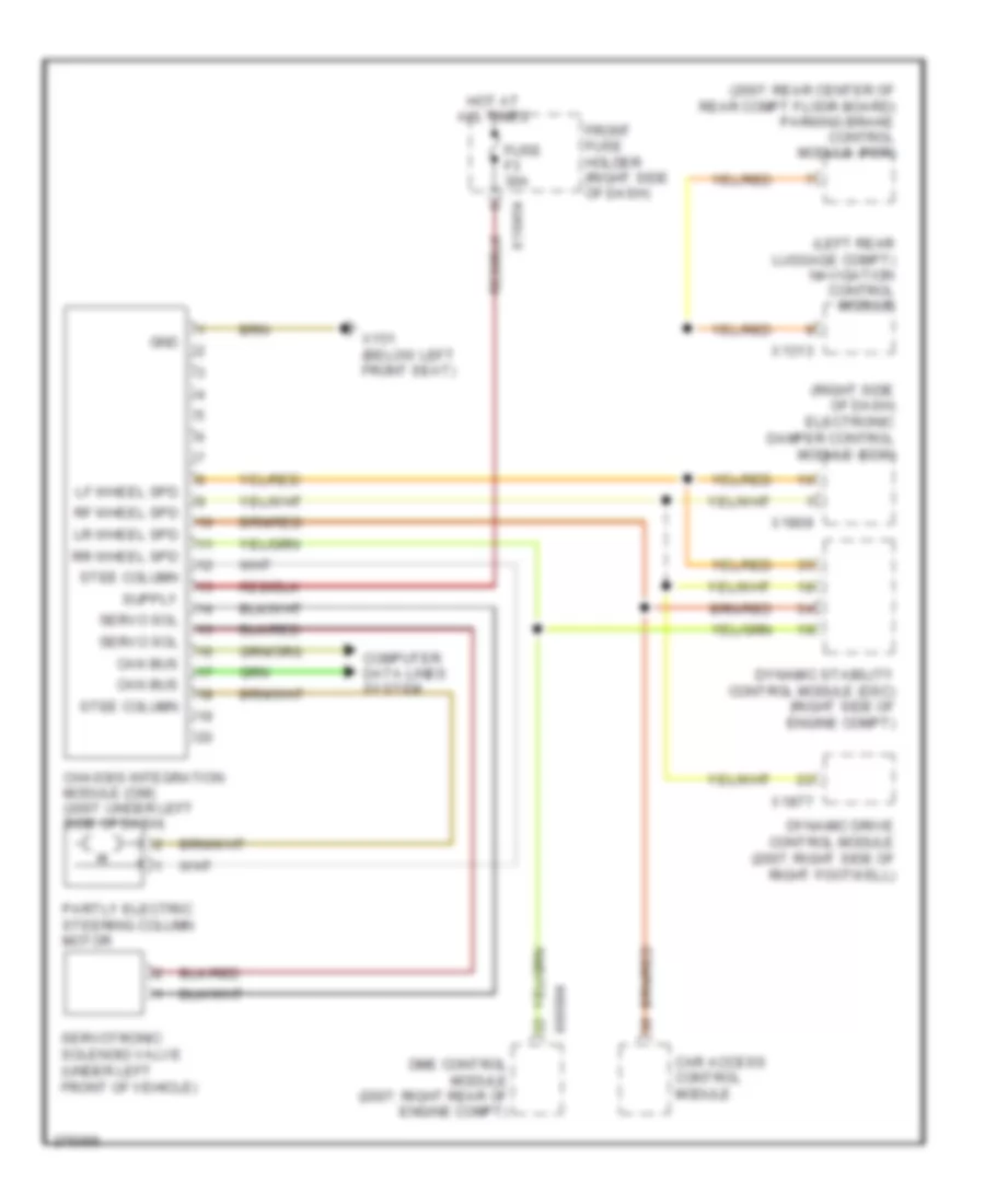 Semi Electric Power Steering Column Wiring Diagram for BMW 760i 2005