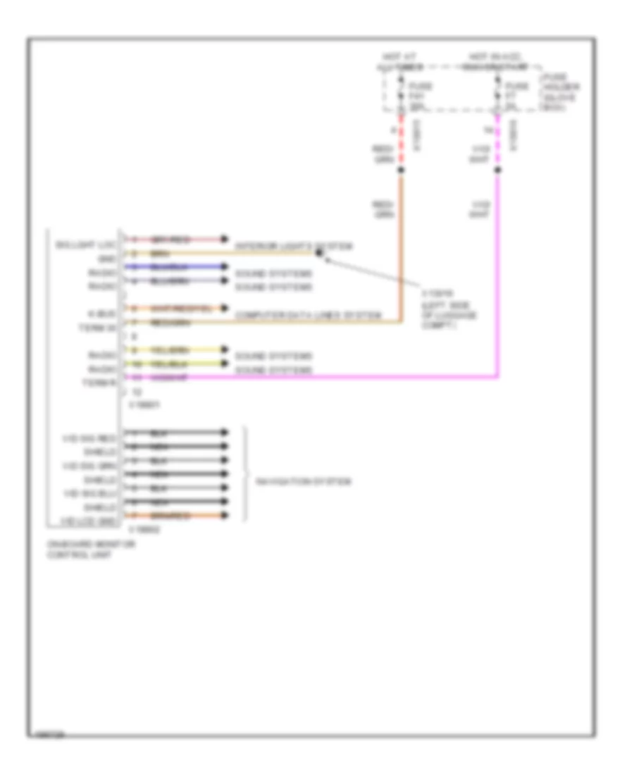 On-Board Computer Wiring Diagram for BMW 325xi 2002