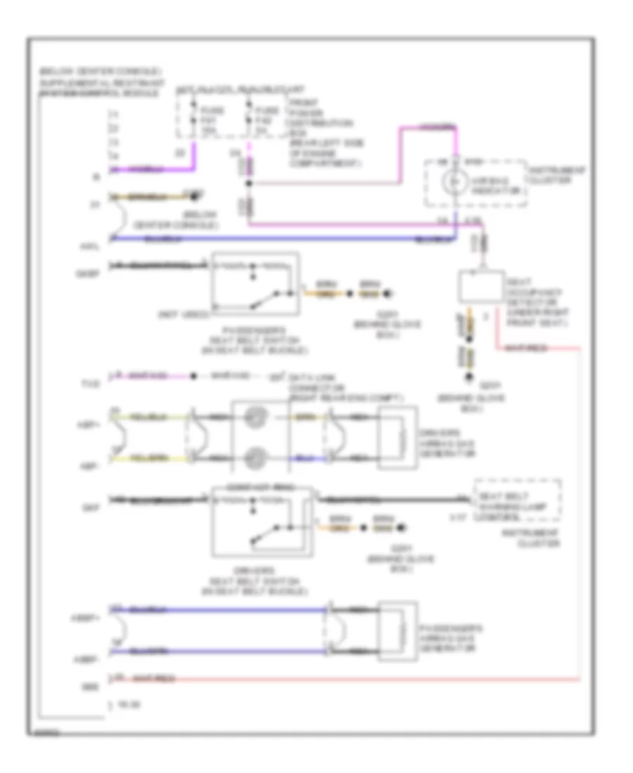 Supplemental Restraint Wiring Diagram for BMW Z3 1996