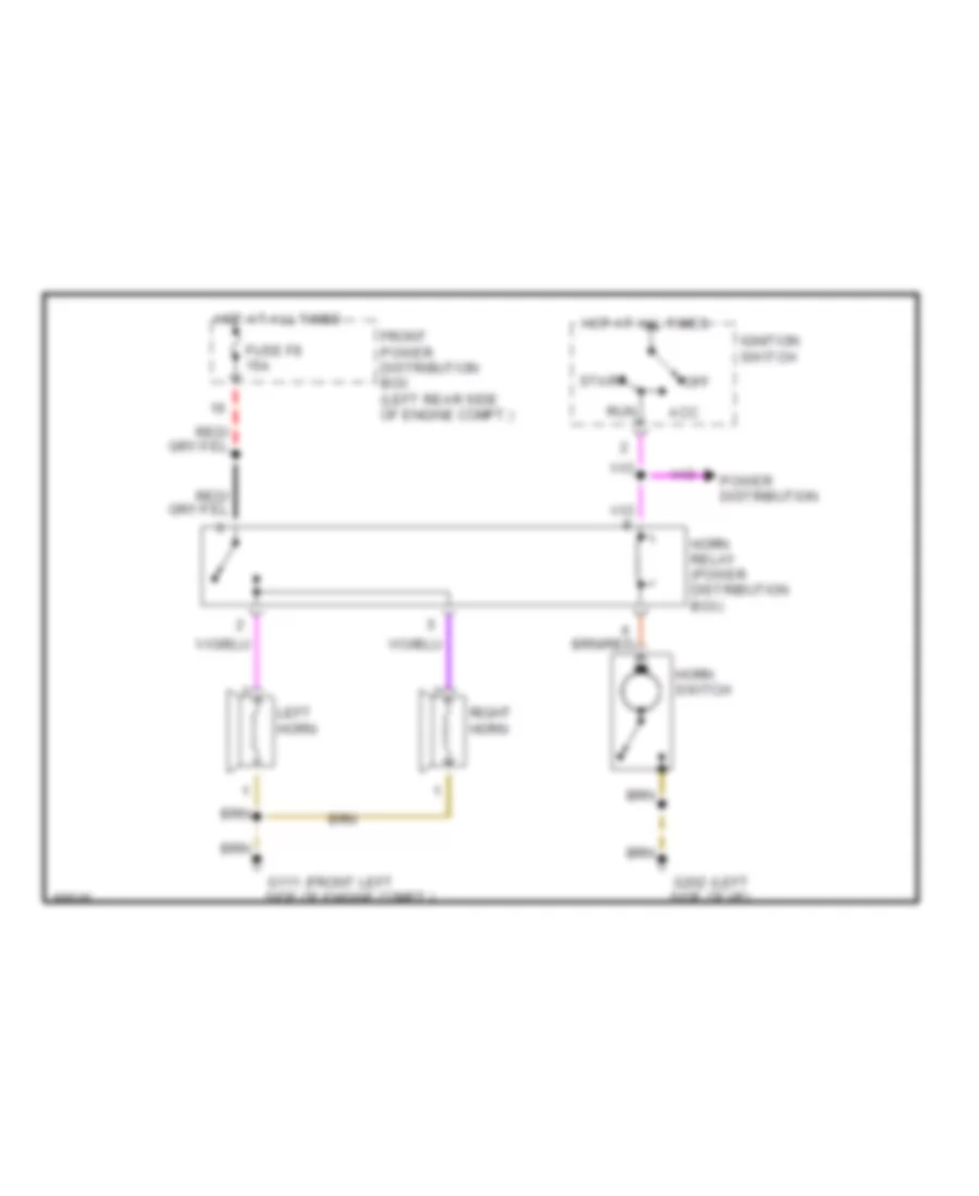 Horn Wiring Diagram for BMW 318i 1997
