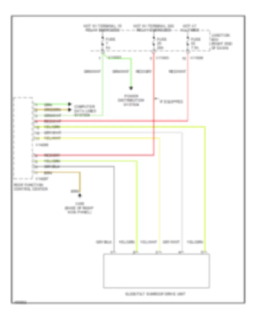 Sunroof Wiring Diagram for BMW X1 xDrive28i 2014
