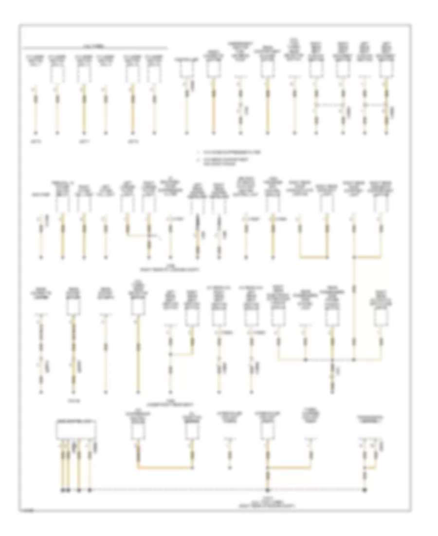 Ground Distribution Wiring Diagram 5 of 5 for BMW X6 50i 2013