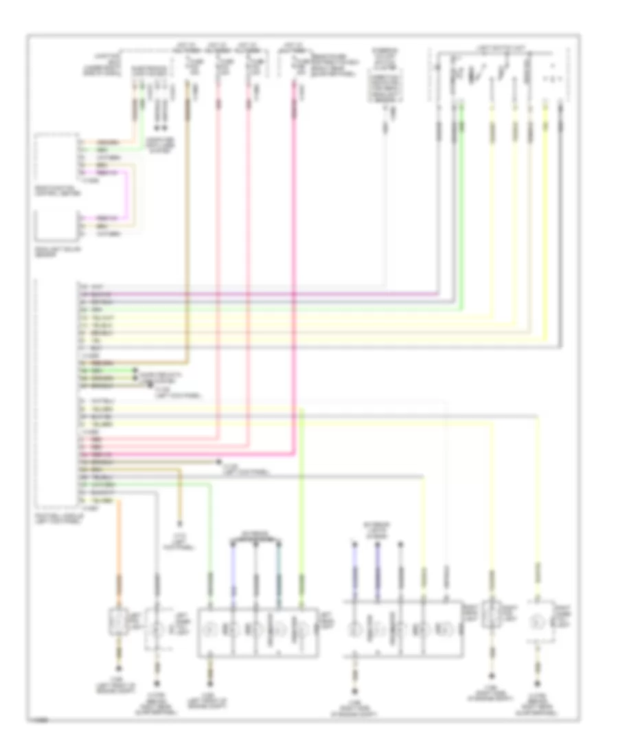 Headlamps Wiring Diagram, without Xenon Lamps for BMW X6 50i 2013