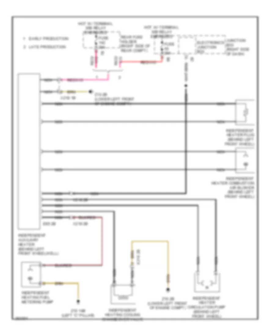 Independent Heating Wiring Diagram for BMW 535xi 2012