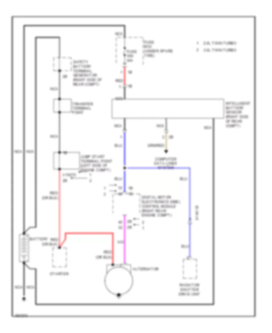 Charging Wiring Diagram for BMW 535xi 2012