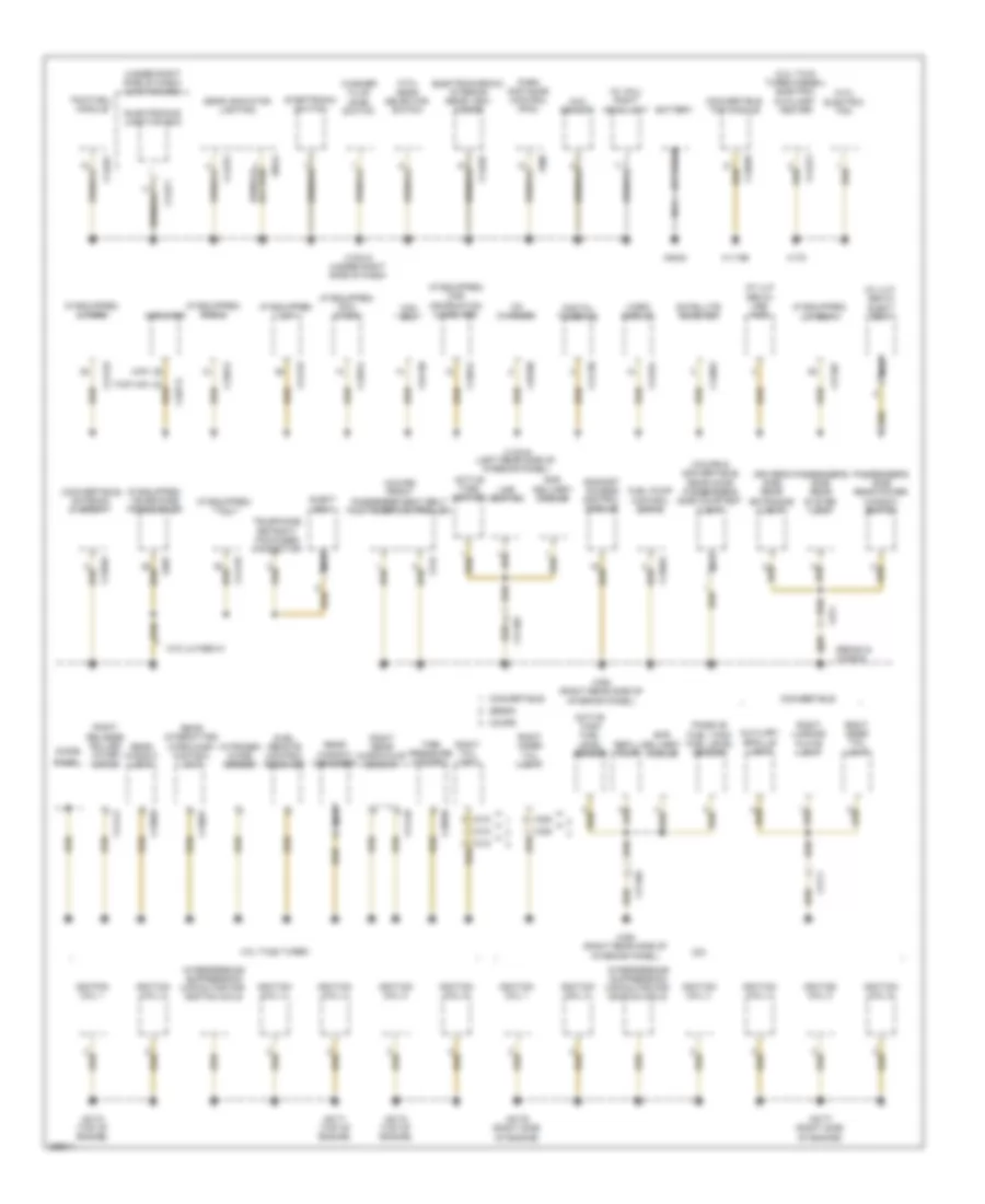 Ground Distribution Wiring Diagram (3 of 4) for BMW 328i 2011