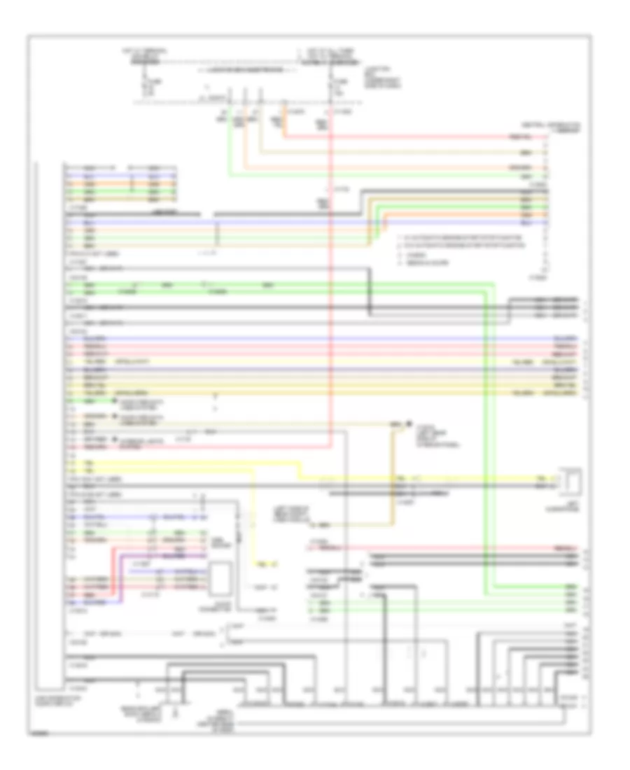 Navigation Wiring Diagram, Except Convertible with Base Radio (1 of 2) for BMW 328i 2011