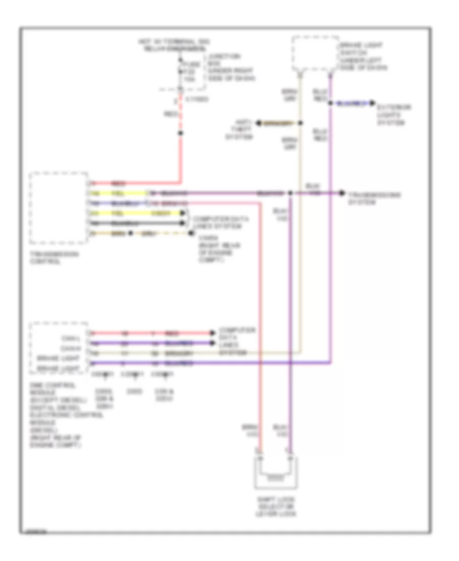 Shift Interlock Wiring Diagram for BMW 328i 2011