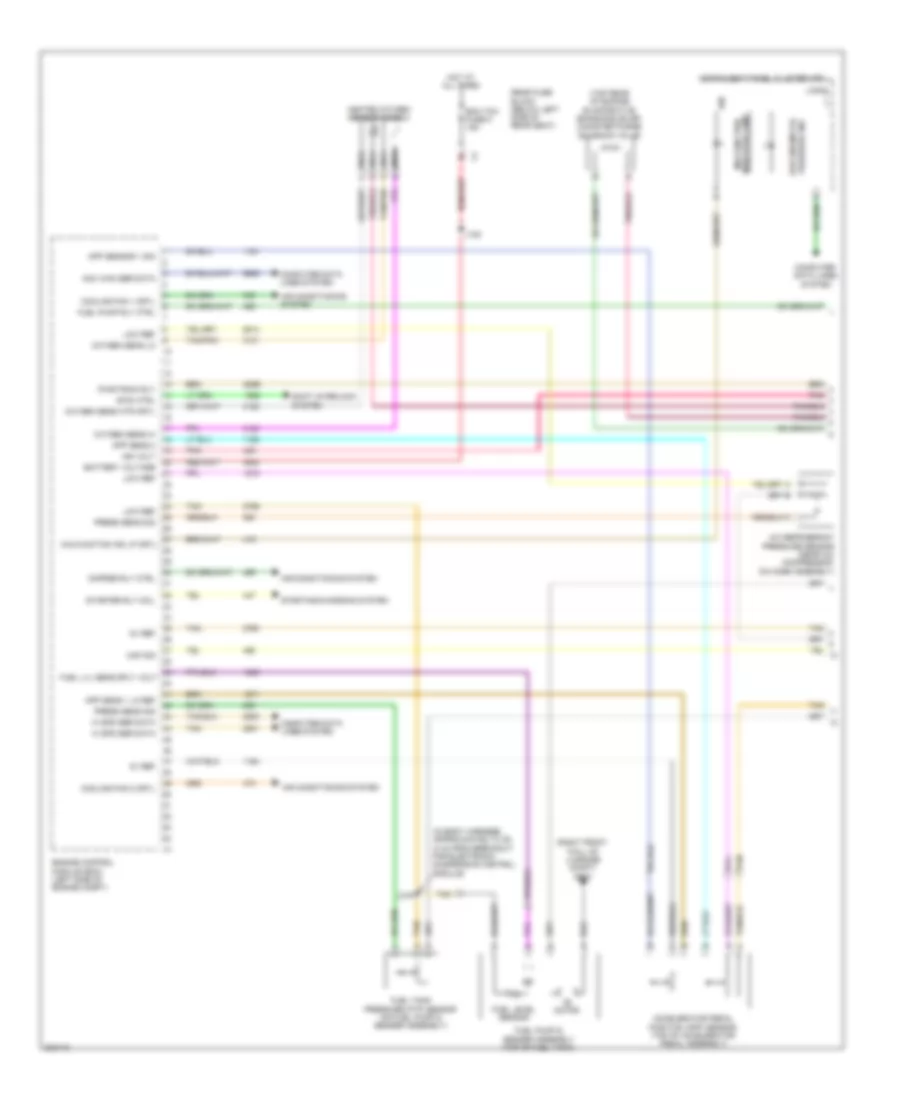 3.9L VIN 1, Электросхема системы управления двигателем (1 из 3) для Buick Lucerne Super 2009