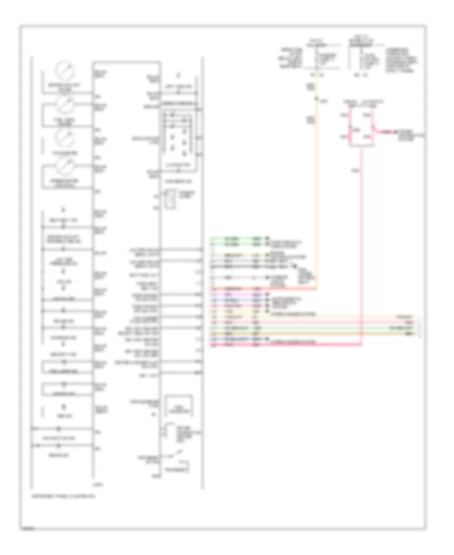 Электросхема панели приборов (1 из 2) для Buick Lucerne Super 2009