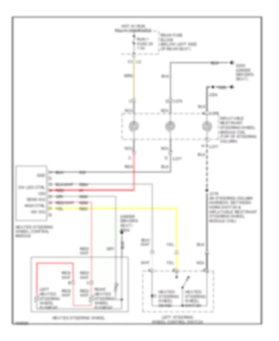 Электросхема подогрева руля для Buick Lucerne Super 2009