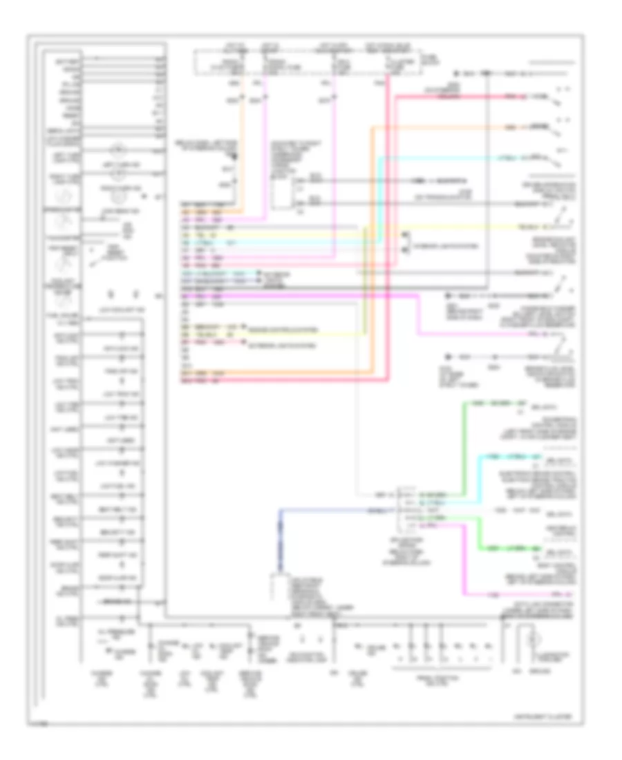 Электросхема панели приборов для Buick Regal GS 1999