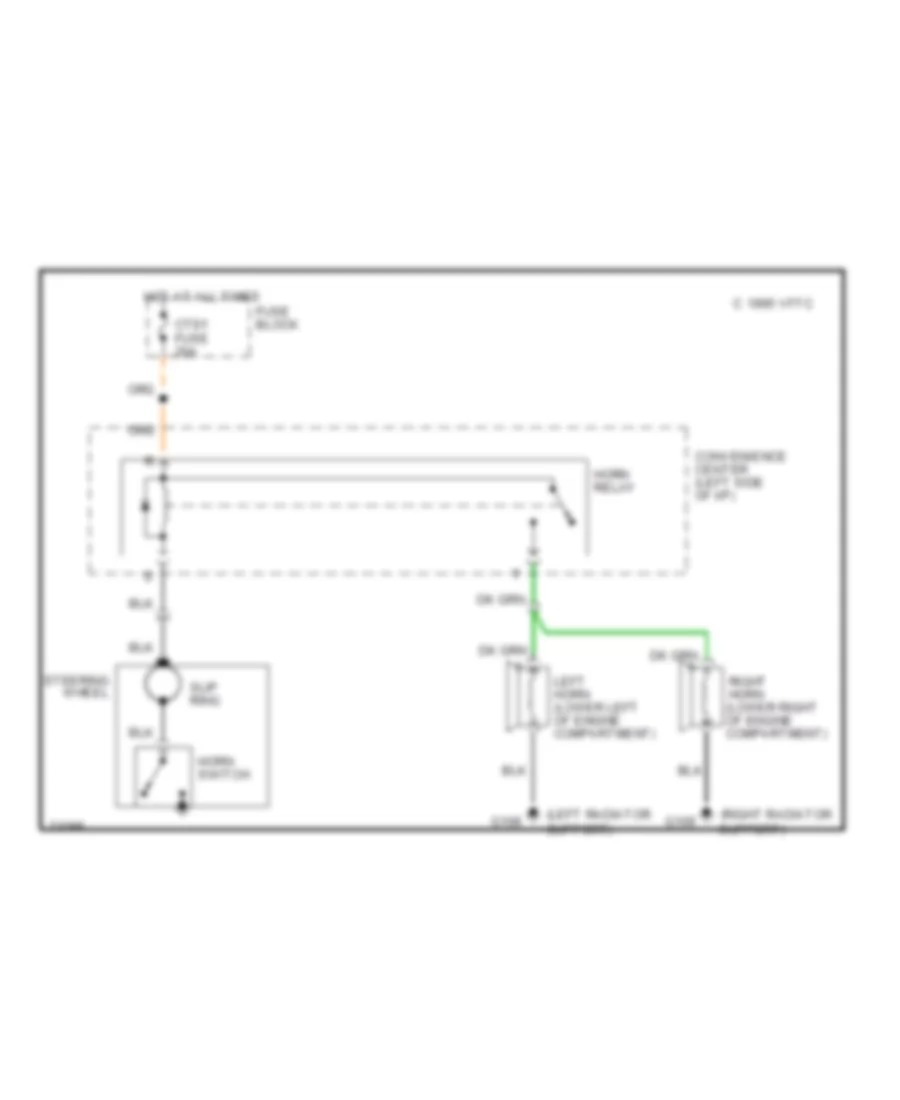 Электросхема звукового сигнал Гудка для Buick Century Special 1995