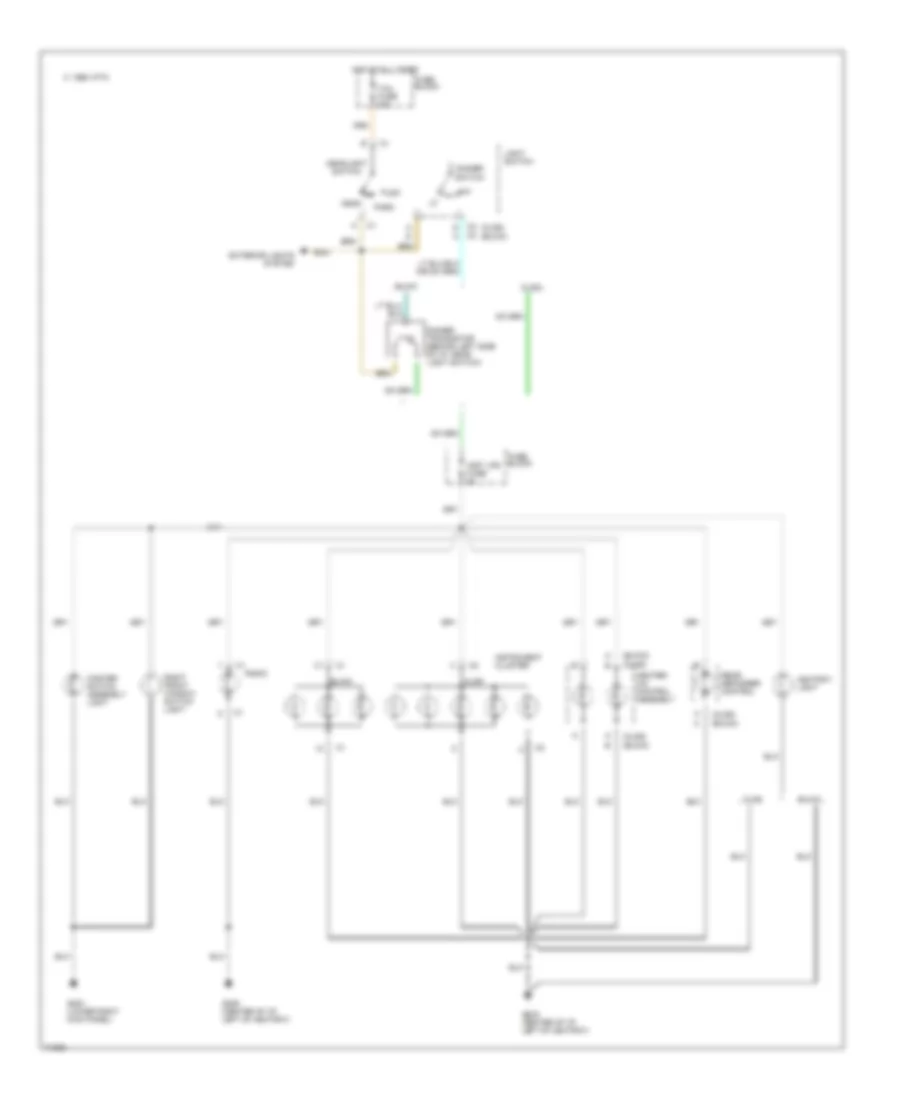 Электросхема подсветки приборов для Buick Century Special 1995