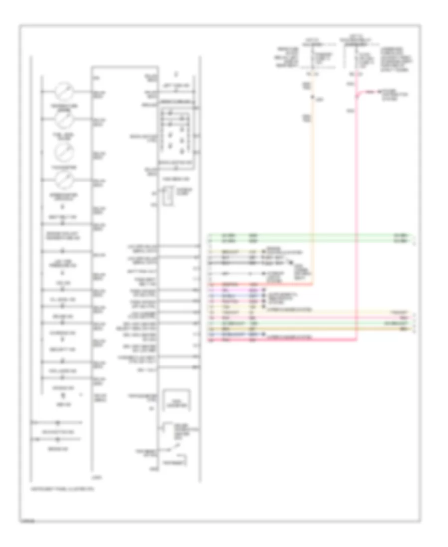 Электросхема панели приборов (1 из 2) для Buick Lucerne CXL 2008