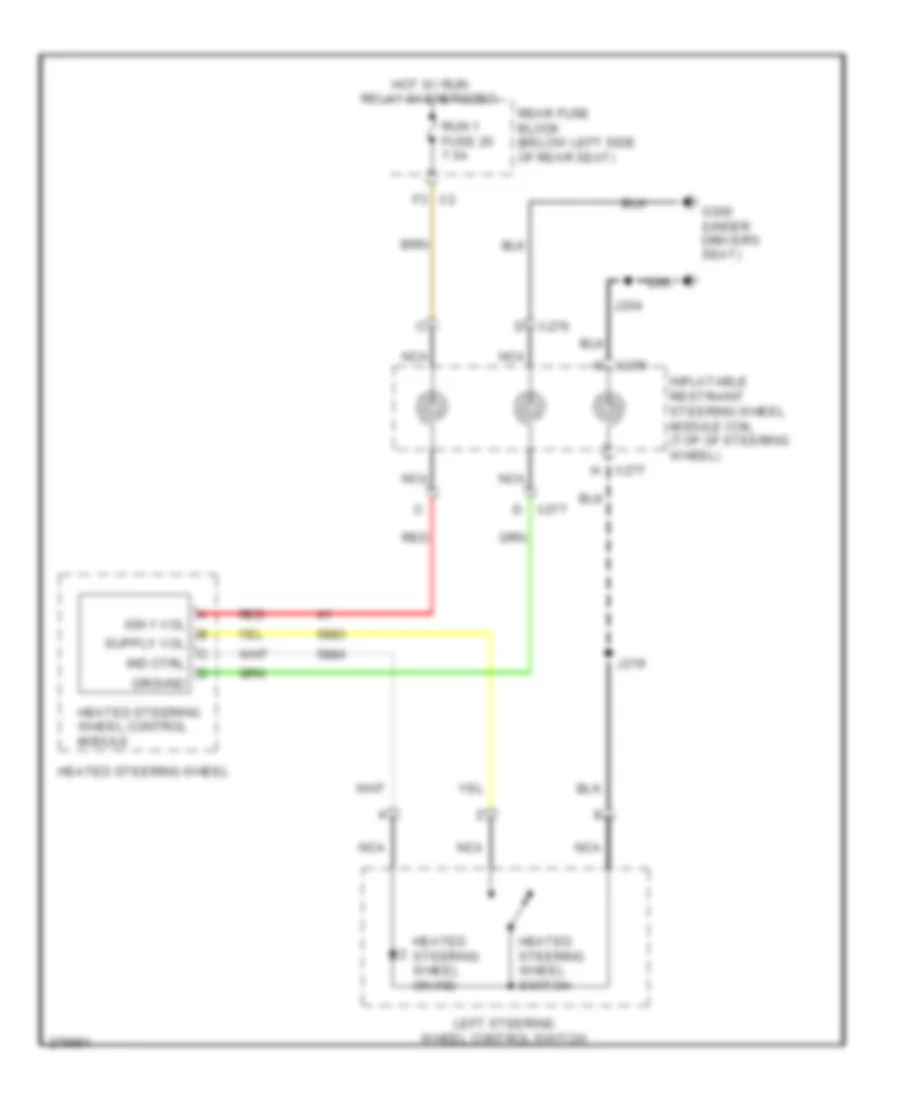 Электросхема подогрева руля для Buick Lucerne CXL 2008