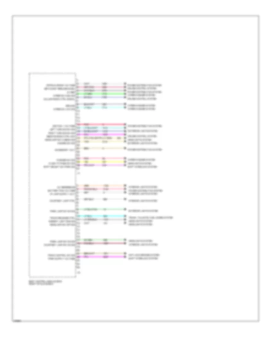Электросхема блоков управления кузовом (2 из 3) для Buick Lucerne CXS 2008