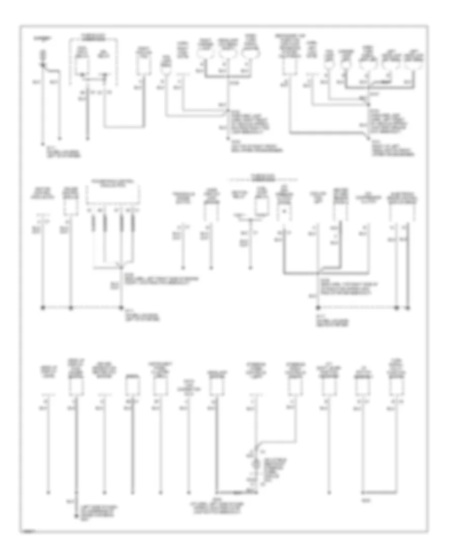 Электросхема подключение массы заземления (1 из 4) для Buick Rendezvous CXL 2003