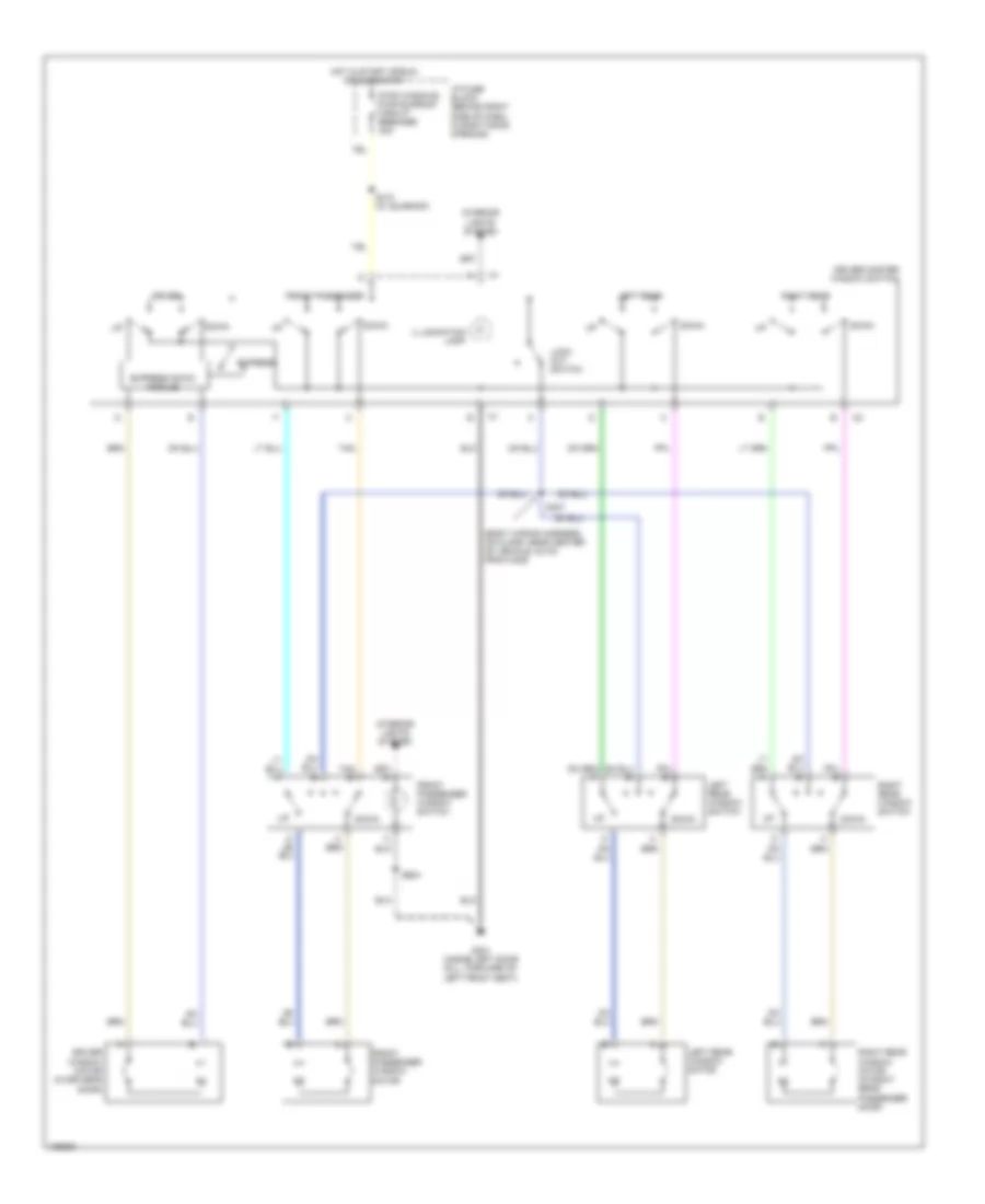 Электросхема стеклоподъемников для Buick Century 2004