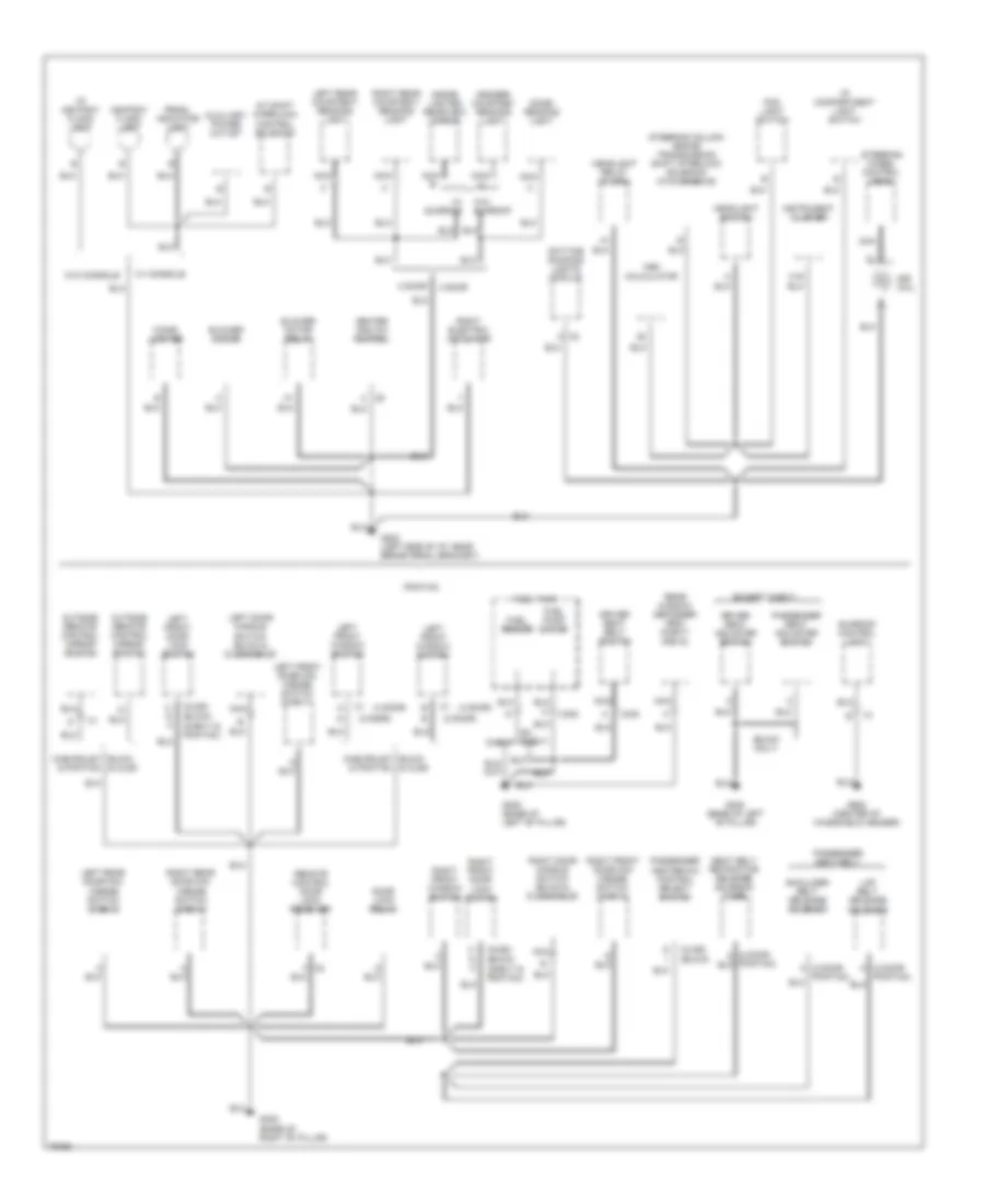 Электросхема подключение массы заземления (4 из 6) для Buick Regal Limited 1996