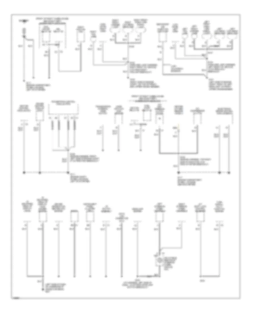 Электросхема подключение массы заземления (1 из 4) для Buick Rendezvous CXL 2004