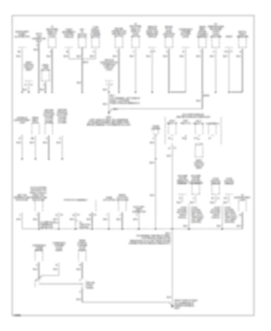 Электросхема подключение массы заземления (2 из 4) для Buick Rendezvous CXL 2004